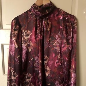 Vintage Silk Floral Blouse